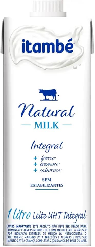 LEITE UHT NATURAL MILK ITAMBÉ INTEGRAL 1L