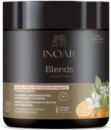 Inoar, Blends Creme para Pentear Hidratação e Brilho com Óleos de Coco, Abacate e Argan - 500g