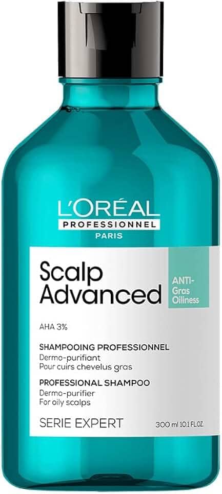 L'Oréal Professionnel Shampoo Purificante Scalp Dermo Purifier, Para Limpeza do Couro Cabeludo Oleoso, Sensação de Frescos e Limpeza, 300ml