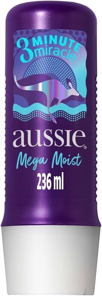 Tratamento Aussie Mega Moist 3 Minute Miracle Abacate e Óleo De Jojoba 236ml, Aussie