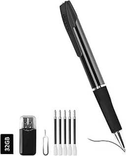 HOHOPROV Mini câmera com cartão de 32 GB, câmera pequena de vídeo Full HD 1080p, para segurança doméstica, negócios e aprendizado