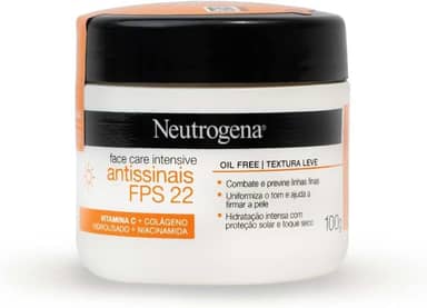 Neutrogena Hidratante Facial Antissinais Face Care Intensive FPS 22, 100g