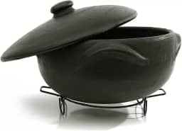 Panela de barro para guisado 5 litros + suporte