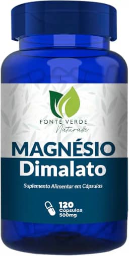 Suplemento Alimentar Magnésio Dimalato 120 Cápsulas – Suplemento de Alta Absorção – Fonte de Magnésio para Músculos, Ossos e Energia – Cápsulas de 500mg – Muscular e Neurológica - ORIGINAL