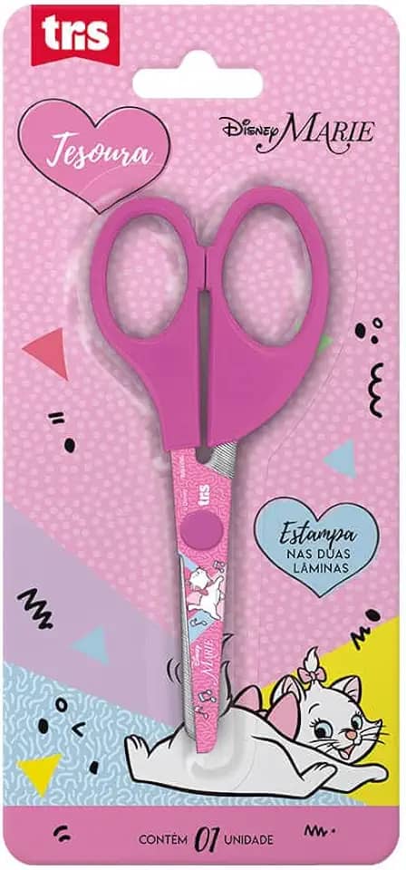 Tris, Tesoura Escolar Marie, 623641, Rosa