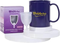 Violeta Cup Kit Coletor Menstrual B Transparente + Caneca Higienizadora. . Incolor. Tipo B Mulheres Com Até 29 Anos E Sem Filhos. E/Ou Com Colo Do Áštero De Altura Baixa