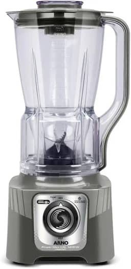 Liquidificador Arno Powermax 1400W XXL LN87, Cinza Esverdeado, com 6 Lâminas Powelix Pro, Copo de 2.25L, Tecnologia Autolock Anti Vazamento e Limpeza Fácil, 110V
