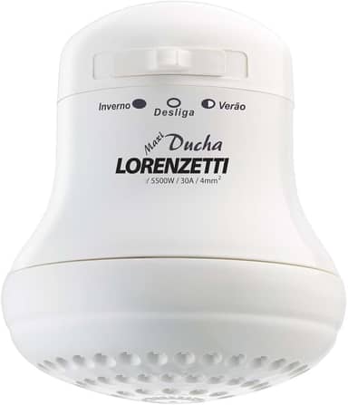 Lorenzetti Chuveiro Elétrico Branco Maxi Ducha, 5500W 110V