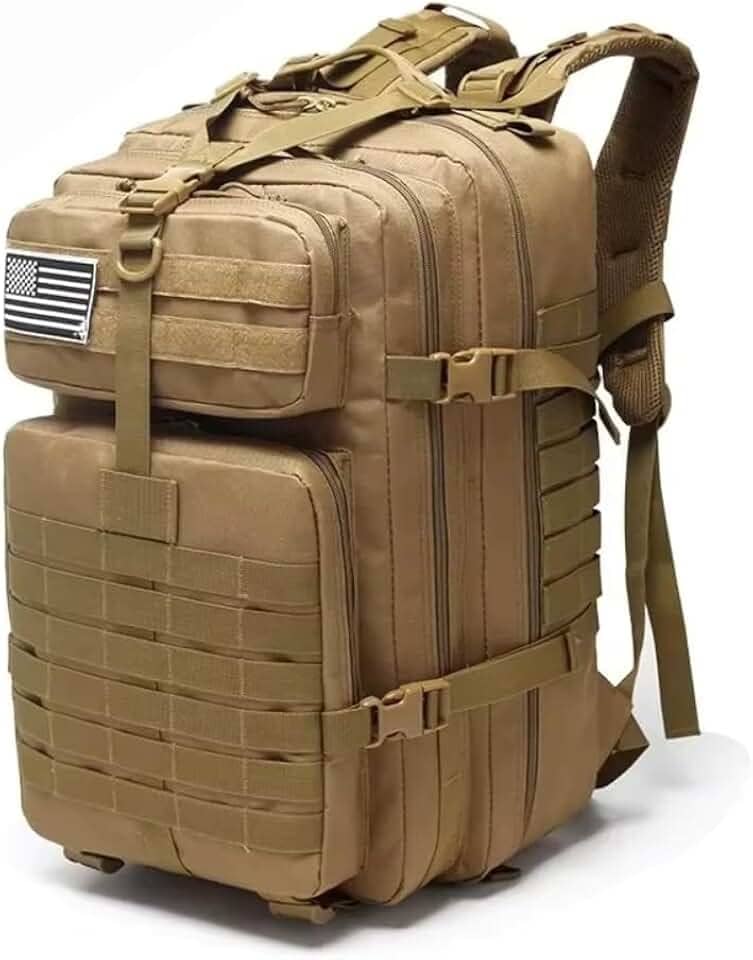 Mochila Tática Militar 50 Litros Com Compartimento Para Notebook E Abertura Nas Costas Material Reforçado E Diversas Divisórias