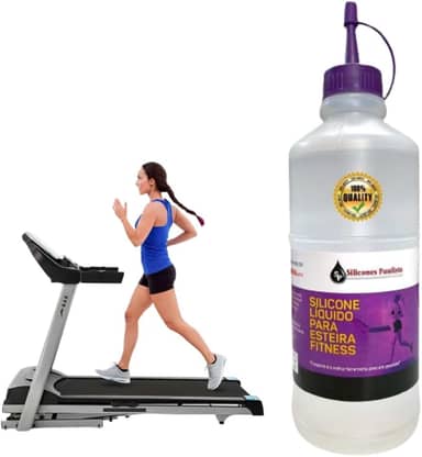 Silicone Lubrificante Profissional Para Lubrificar Esteira Elétrica 1 Litro Aumente a vida Utíl do Equipamento Retira Ruído