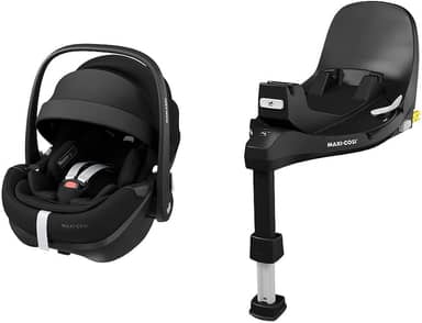 Bebê Conforto Maxi-Cosi, Pebble, com Base Familyfix, Giro 360° Isofix, Essential Black