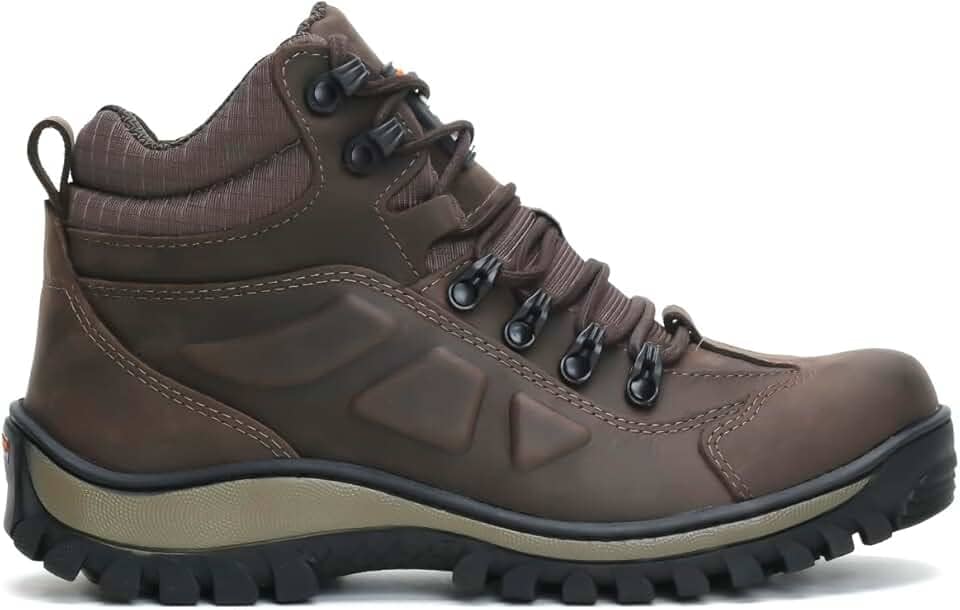 Bota Adventure Trilha Couro Legítimo Palmilha Gel Anatômica 1901 com CA Café