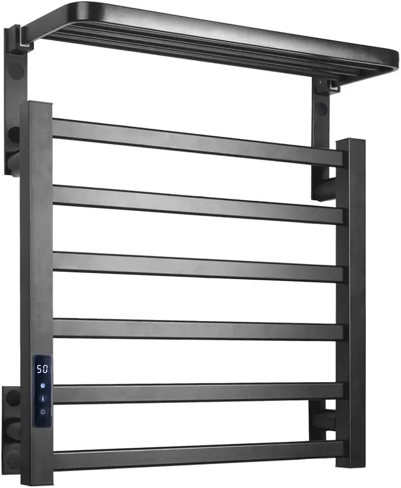 Toalheiro Elétrico Térmico 45x50 cm com Display Digital e Temporizador, 110V (Preto)