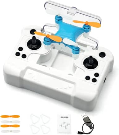 Mini drone com voos de acrobacias fáceis e truques de 360° - Flyer perfeito para iniciantes, mini drone para crianças com LED e retenção de altitude e proteção de hélice, giros de 360°, para ambientes