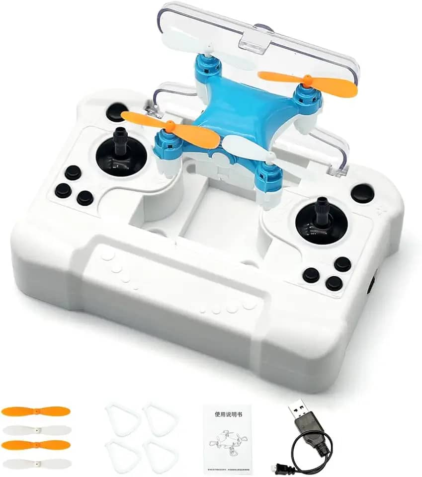 Mini drone com voos de acrobacias fáceis e truques de 360° - Flyer perfeito para iniciantes, mini drone para crianças com LED e retenção de altitude e proteção de hélice, giros de 360°, para ambientes