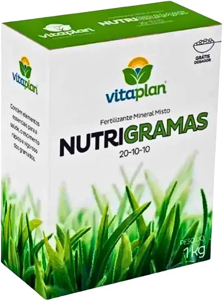 Fertilizante Adubo Mineral Nutrigramas Para Gramas e Gramados Sempre Verde Bem Nutrido 1kg