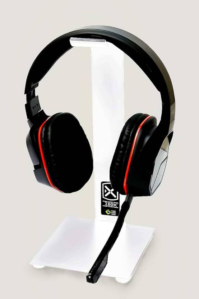 Suporte Para Fone De Ouvido Headset Gamer Para Mesa Ibox (Branco)