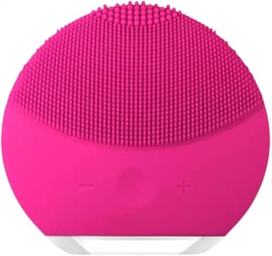 Esponja Elétrica de Limpeza Facial com Cerdas de Silicone e Função Massageadora - Portátil e Recarregável para Cuidados da Pele (Rosa Pink)