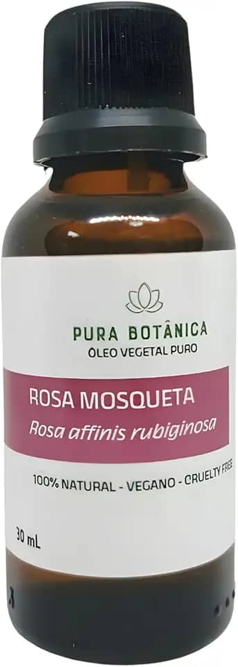 Óleo Vegetal de Rosa Mosqueta 100% Puro, Natural, Massagem, Aromaterapia, Cabelo, Pele Pura Botânica
