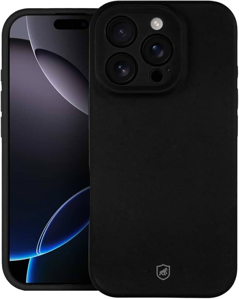 Gshield Capa Case Capinha Silicon Premium com Interior em Microfibra Antiderrapante Proteção Contra Impressão Digital, Arranhões, Quedas e Impactos para (Preta, iPhone 16 Pro Max)