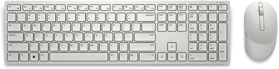 Teclado e mouse sem fio Dell Pro — KM5221W Branco