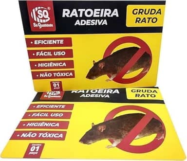 Ratoeira Adesiva Pega Rato Pragas, Super Adesiva com Aroma Atrativo, Eficiente para Captura de Ratos e Ratazanas, Produto Natural e Não Tóxico, Ideal para Casas, Cozinhas e Indústrias