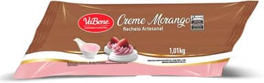 Recheio Artesanal Creme Morango 1,01Kg Vabene