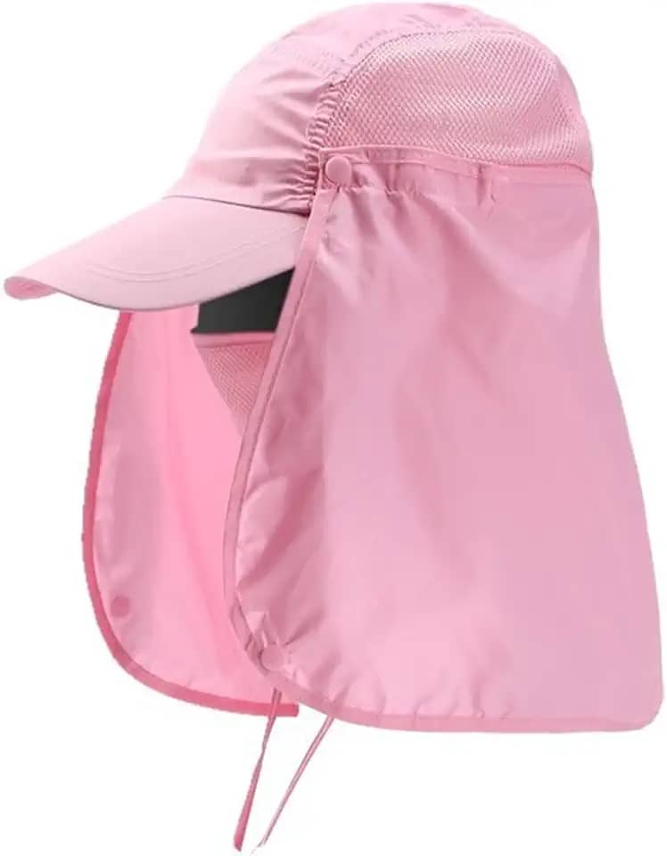 Boné de pesca boné de beisebol de secagem rápida com aba removível para rosto e pescoço