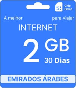 Chip Internacional Dubai - 2GB - 30 Dias - simfinity