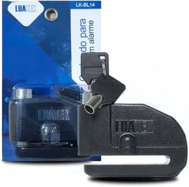 Cadeado Trava De Disco Com Alarme 110dB Para Moto E Bike – Trava Antifurto Reforçada À Prova D’água, Sensor De Movimento, Alta Segurança E Resistência Contra Cortes E Impactos