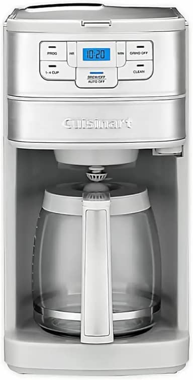 Cuisinart Cafeteira Automática De Aço Inoxidável Para Moer E Preparar 12 Xícaras Com Programação De 24 Horas, Configuração De 1 A 4 Xícaras E Jarra De Vidro