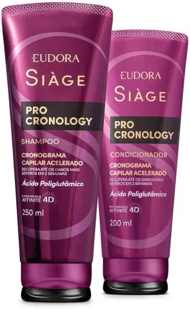 Eudora Kit Siàge Pro Cronology: Shampoo 250ml + Condicionador 200ml
