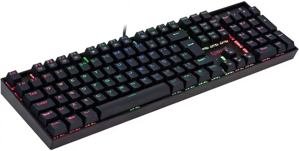 Redragon, Teclado Mecânico Gamer Mitra RGB (Switch Outemu Blue) - Preto