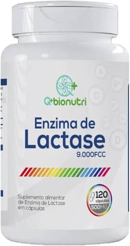 Enzima Lactase 9000 FCC Bionutri – 120 Cápsulas | Suplemento Premium para Intolerância à Lactose | Auxilia na Digestão de Leite e Derivados