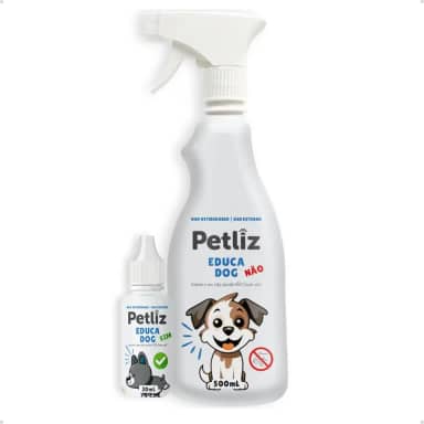 Educador Sanitário Cães Adestrador Pet Cachorro Educa Dog Não 500 ml + Educa Dog Sim 30 ml - Petliz