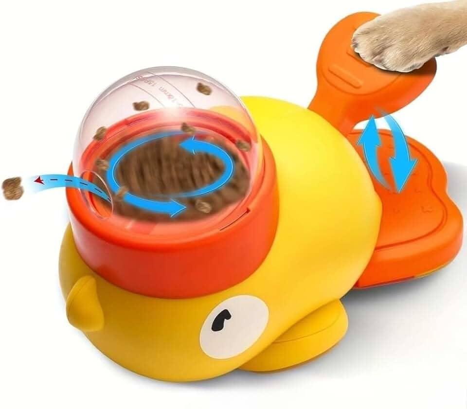 Brinquedo Interativo Pato Alimentador, Dispensador De RaçãO E Petiscos Para CãEs E Gatos, Tigela De AlimentaçãO Lenta Divertida, Redutor De Estresse