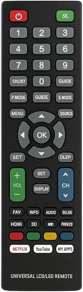 Controle Universal para TV LCD LED SMART com Botões Interativos de Atalhos Fácil Configuração