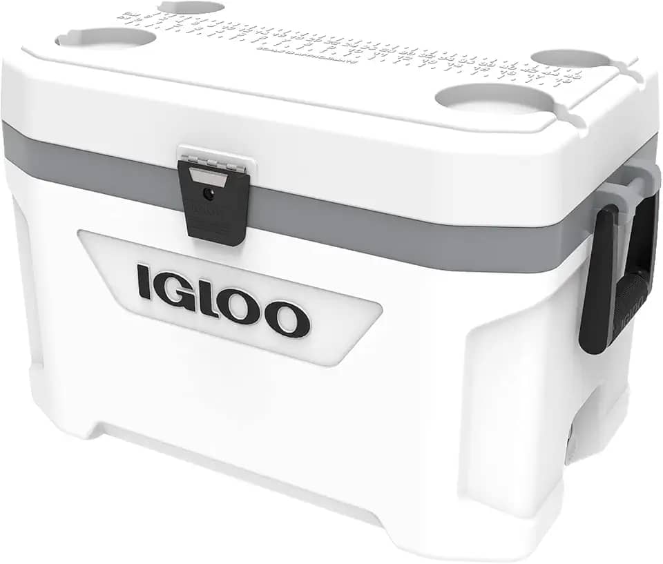 IGLOO Marine Ultra Cool Box, branco/cinza, 51 litros
