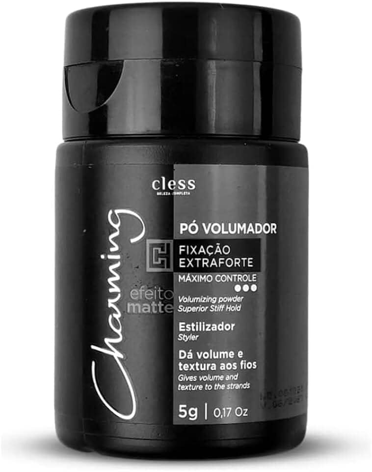 Pó Volumador Extra Forte Matte Charming 5g Texturiza e Dá Volume Duradouro aos Cabelos com Acabamento Opaco Leve e Sem Resíduos Ideal para Penteados Modernos e Práticos
