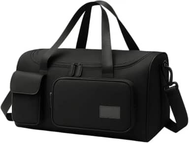 Bolsa Feminina de Viagem Grande 30L – Mala de Bordo 10kg Dobrável com 5 Compartimentos, Alça Transversal, Ideal para Academia, Passeios, Maternidade e Fim de Semana (Preto)