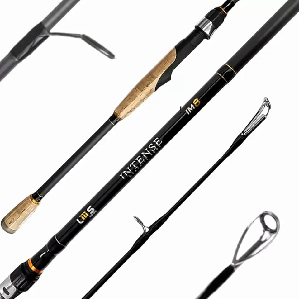 VARA DE PESCAR PESCARIA PARA MOLINETE LUMIS INTENSE CARBONO TORAYCA IM8 5'8" (1.73M) 6-17LB - 2 PARTES - TUCUNARE - ISCA ARTIFICIAL - PESCA ESPORTIVA - LEVE - REFORCADA