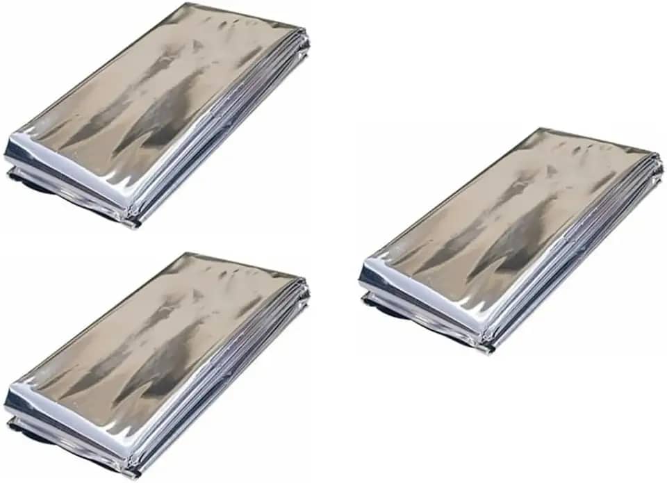 Kit 3 Mantas Térmicas Aluminizado, 2,10m x 1,40m, 3 Unidades, Proteção até 6°C