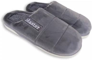 Pantufa Masculina Confortável Chinelo Inverno Forrado Mascolino Antiderrapante Super Quentinha Adulto Quarto Forrada Macia Peluciada Frio Tradicional Pelúcia