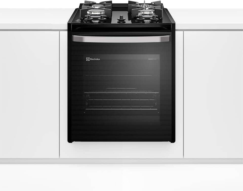 Electrolux Fogão de Embutir 4 bocas Electrolux Preto Experience Mesa Vidro e VaporBake (FE4BB) Bivolt