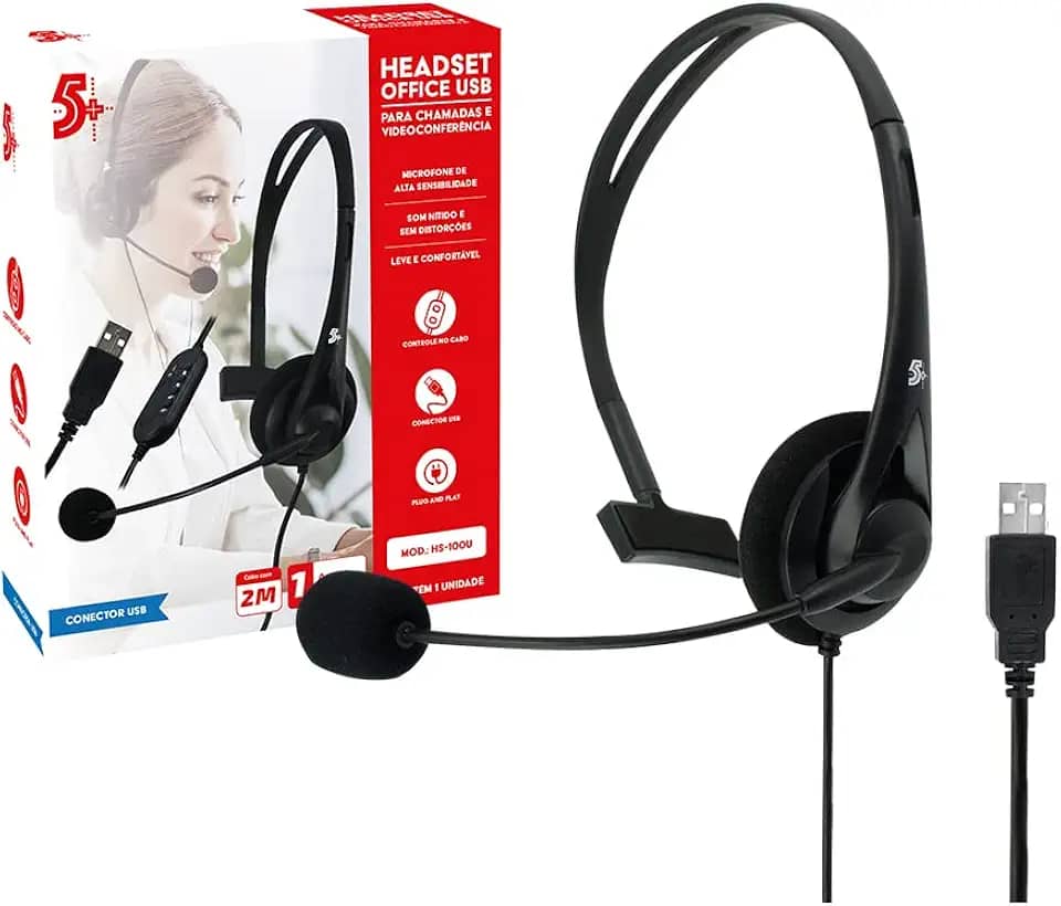 Headset Office Call Usb 2Mts