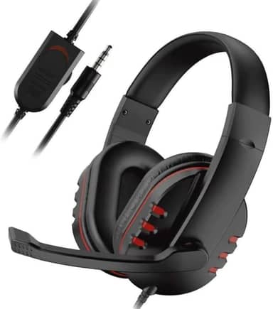 Headset Gamer com Fio Microfone Entrada P3 Fone de Ouvido Anti Ruído - Headphone Compatível com Principais Video Games e PC Controlador de volume