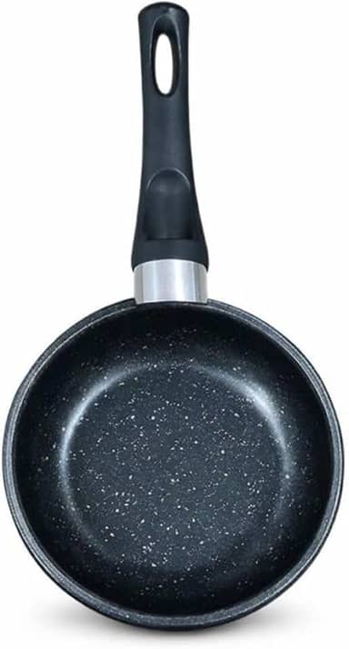 Frigideira Antiaderente para Indução 16cm, Alumínio com Revestimento Antiaderente, Cabo Baquelite Antitérmico, Preta, Multifuncional