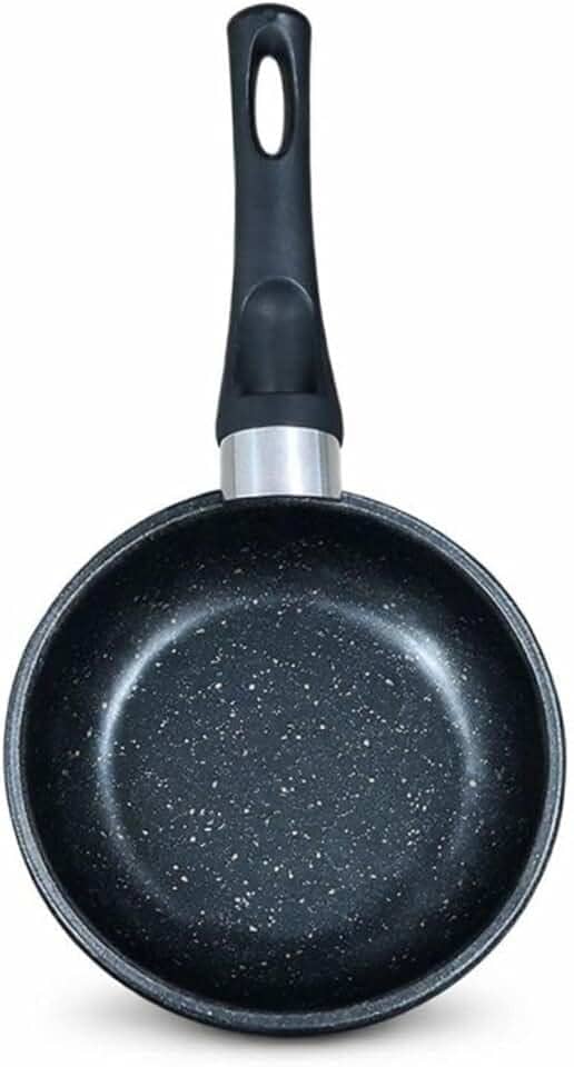 Frigideira Antiaderente para Indução 16cm, Alumínio com Revestimento Antiaderente, Cabo Baquelite Antitérmico, Preta, Multifuncional