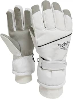 Luvas de neve para esqui de inverno masculinas e femininas – Luvas de snowboard à prova d'água à prova de vento