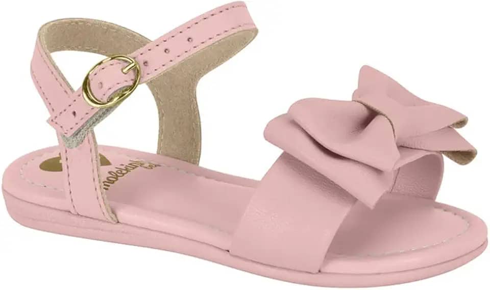 Sandália Molekinha Infantil Menina Laço 2114.275 - Rosa